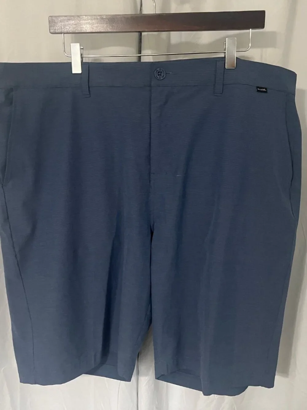 ⛳ Travis Mathew Men’s Dark Blue Striped Flat Front Golf Shorts 42 10” Inseam 🔥